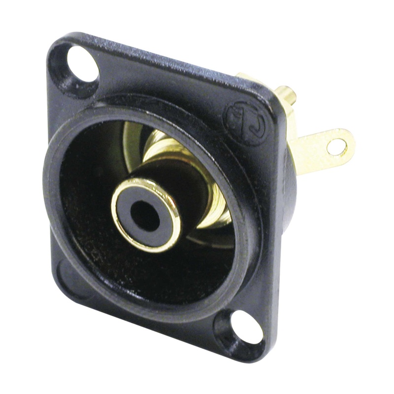 Conector Rca Hembra Neutrik Nf2D-B-0 Bk