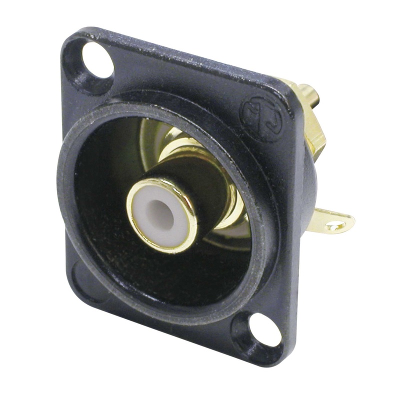 Conector Rca Hembra Neutrik Nf2D-B-9 Bk