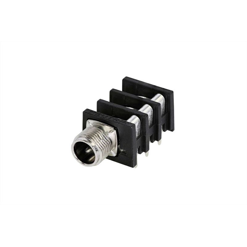 Conector Jack Hembra 1/4 3 Pines Neutrik Nrj6Hm-1 Bk