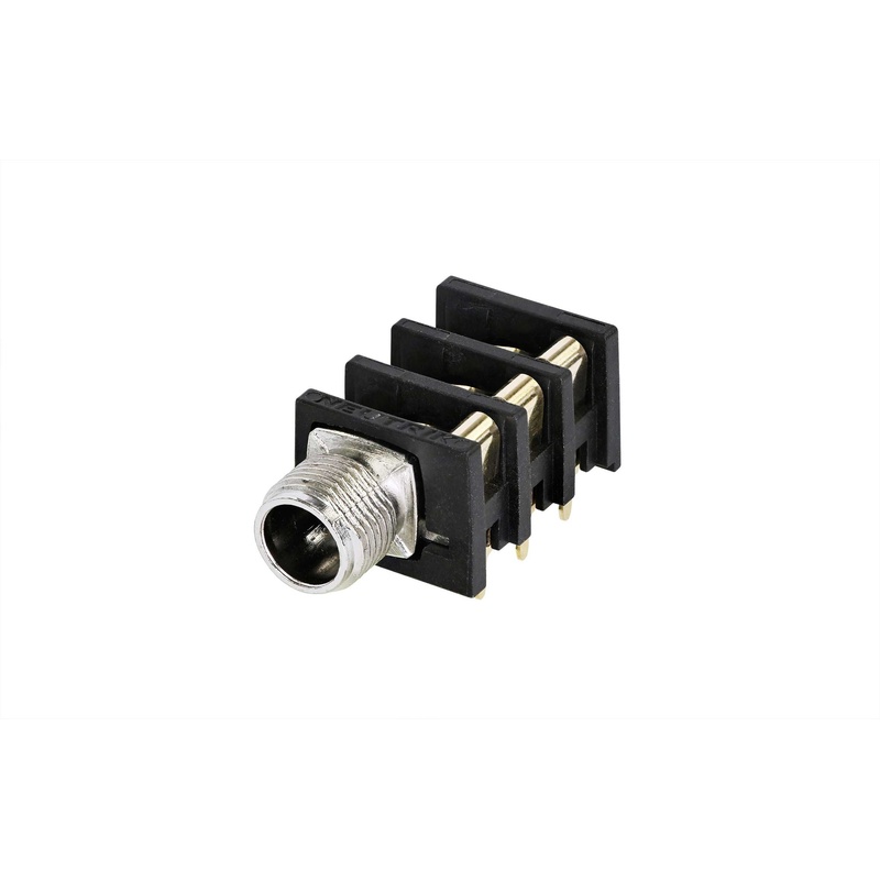 Conector Jack Chasis Hembra 1/4 3 Pins Neutrik Nrj6Hm-1-Au Bk