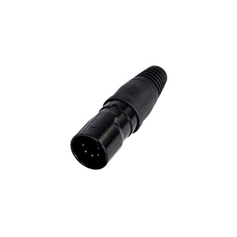 Conector Xlr 5P Macho Rean Rcx5M-Z-002-0 Bk