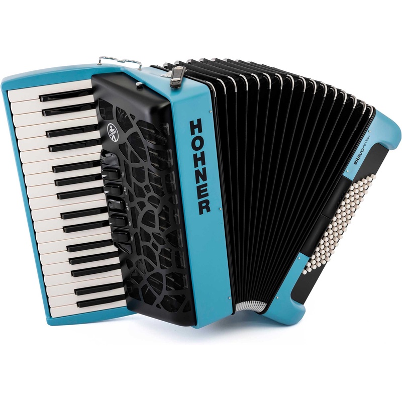 Acordeon De Piano Cromatico Hohner Bravo Mycolor Iii 72 Sky (Ral D2-240 60 25)
