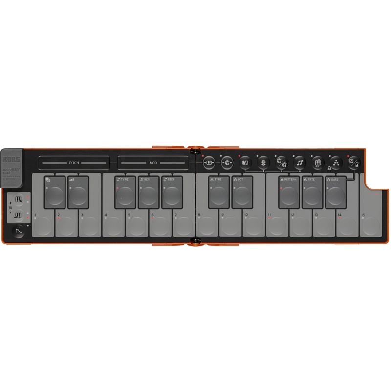 Teclado Maestro Korg Nanokey Fold Lava Orange