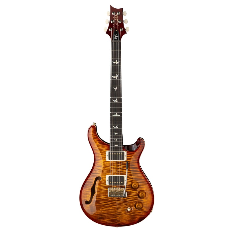 Guitarra Semi-Hueco Prs Guitars Dark Cherry Sunburst Birds