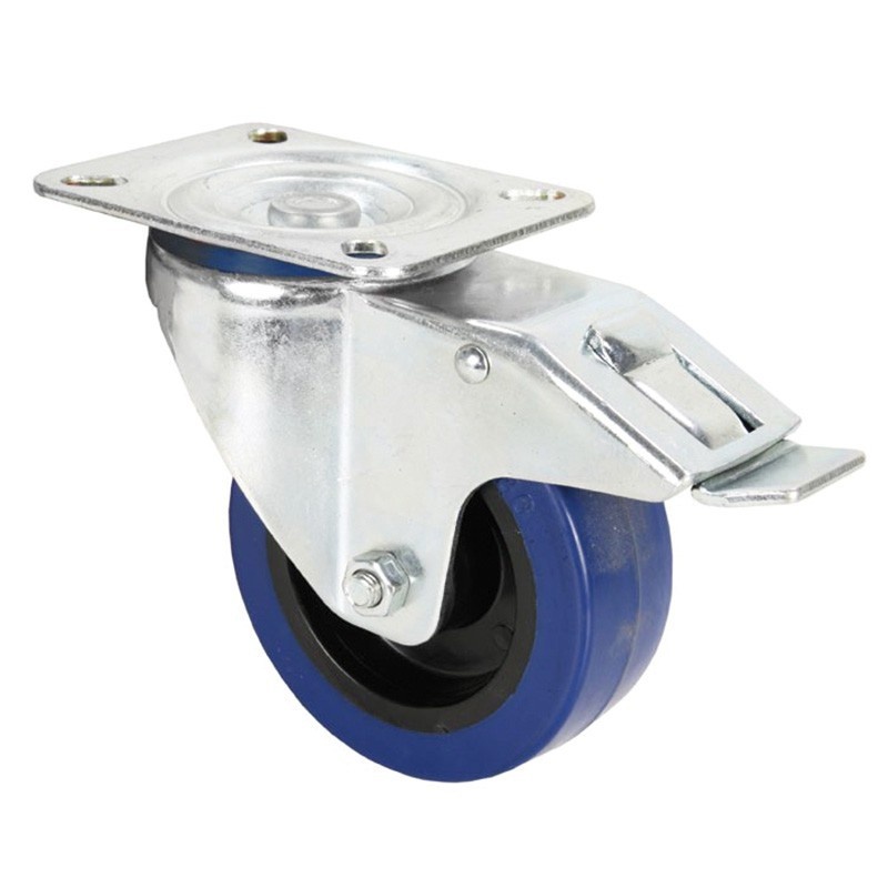 Rueda Hk Audio 100 Mm Azul Con Freno