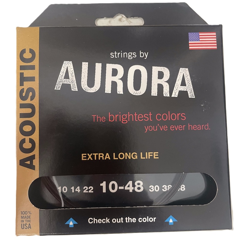 Cuerdas Acustica Aurora Strings Black 10-48 Coated Bk