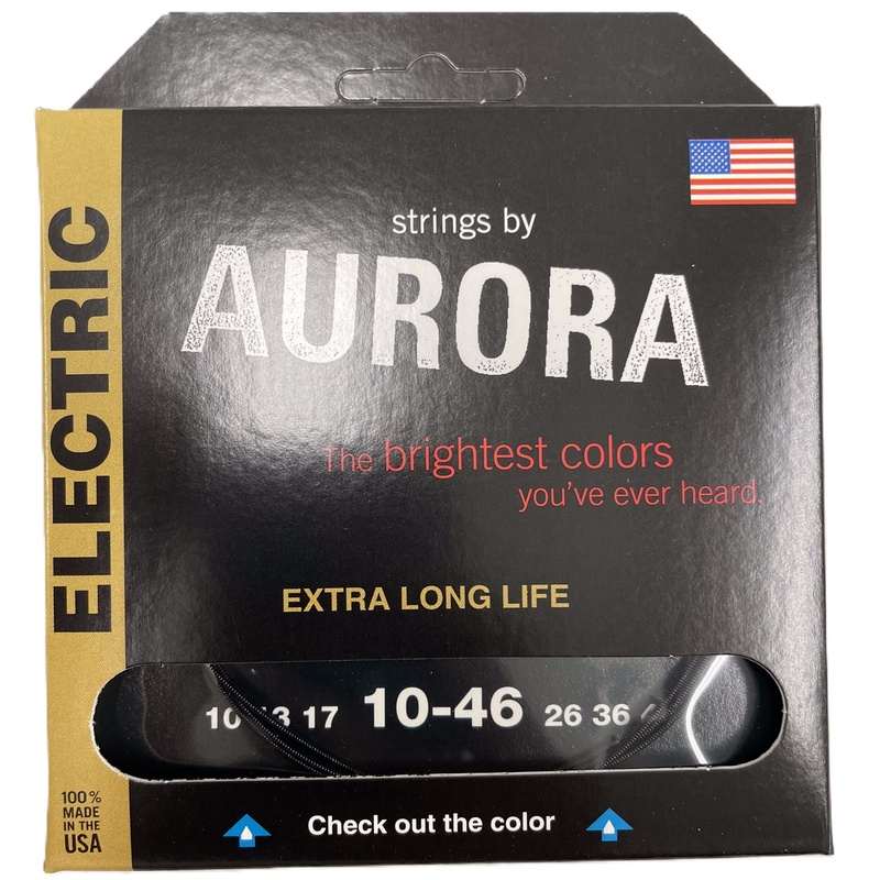 Cuerdas Guitarra Eléctrica Aurora Strings Black 10-46 Bk