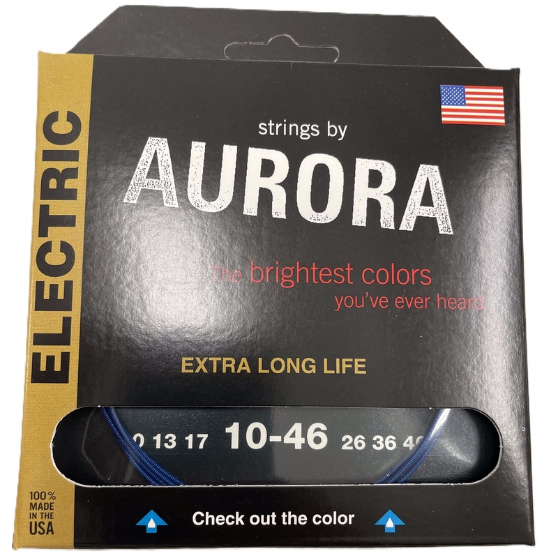 Cuerdas Gitarra Eléctrica Aurora Strings Blue 10-46