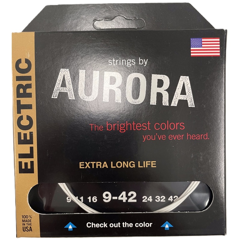 Cuerdas Gitarra Eléctrica Aurora Strings White 9-42 Wh