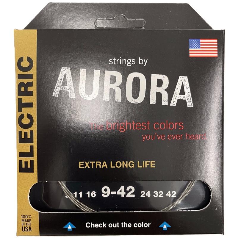Cuerdas Guitarra Eléctrica Aurora Strings Clearcoat 9-42 Nps