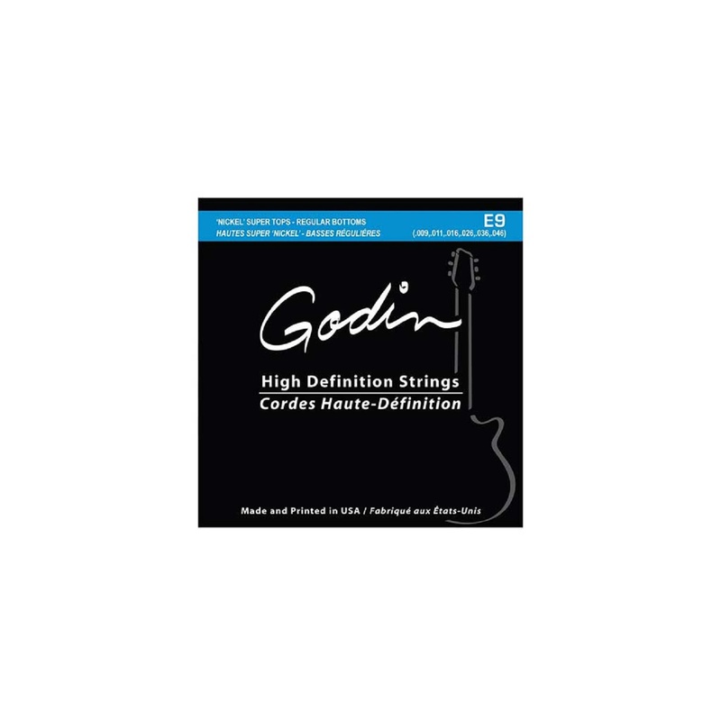 Cuerdas Gitarra Eléctrica Godin E-9 Nickel Super Tops Reg. Bottom 9-46