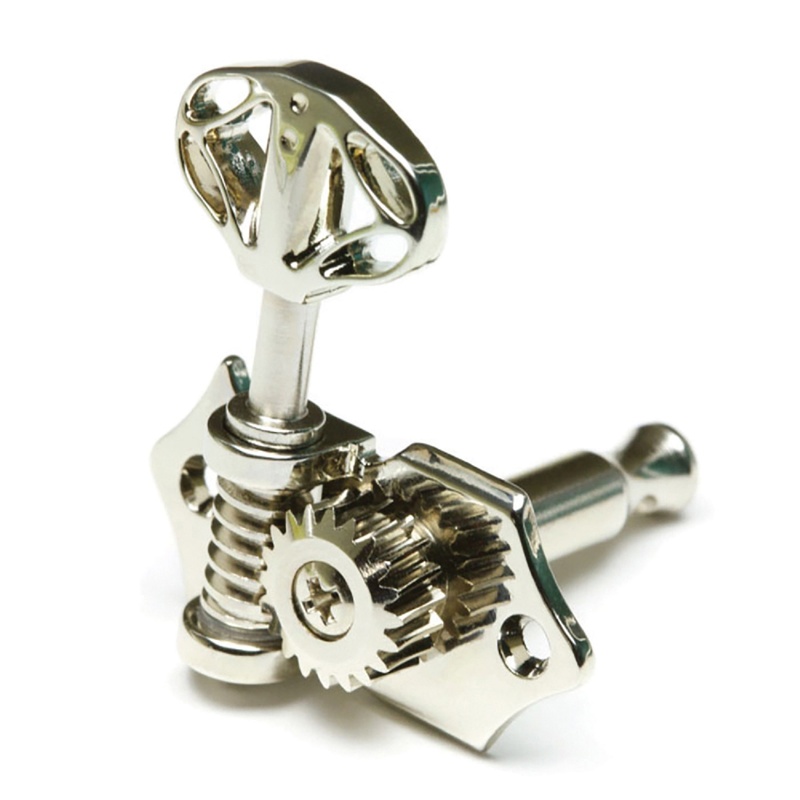 Clavijas Acusticas Graphtech 3+3 Skeleton Button Nickel