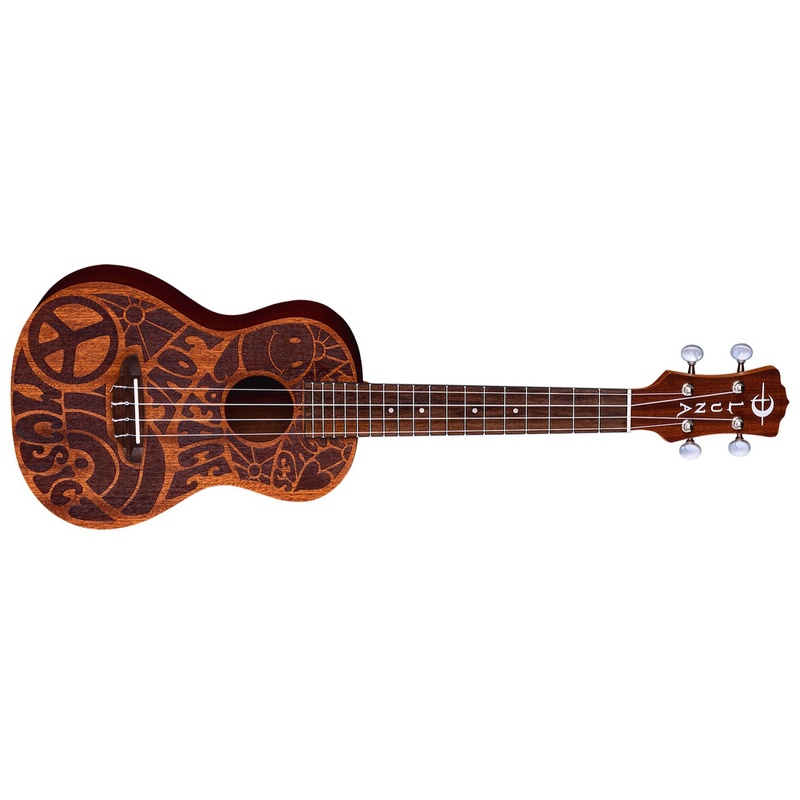 Ukelele De Concierto Luna Love Music Peace Concert