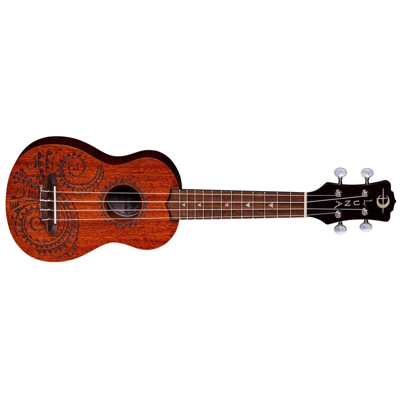 Ukulele Luna Tattoo Mahogany Soprano W/Gigbag