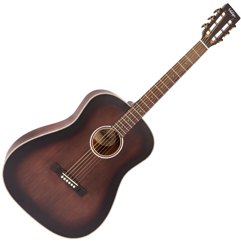 Guitarra Acustica Vintage Historic Series V660Aq Drop Shoulder Antique Finish