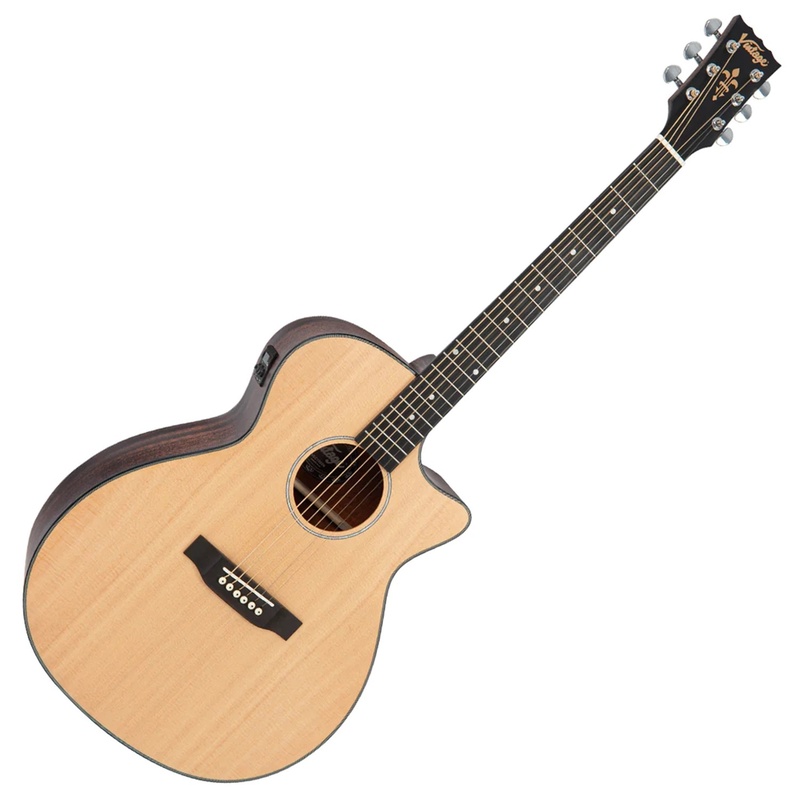 Guitarra Acústica Vintage Stage Series Grand Cw Natural