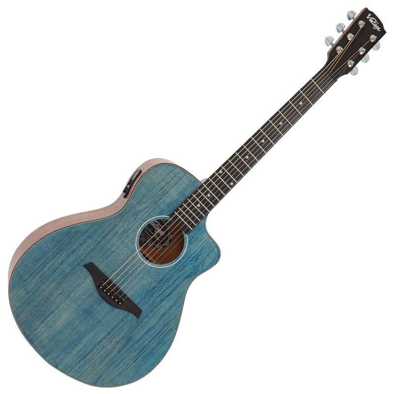 Guitarra Eléctrica Vintage Pacific Coast A/E Denim Blue