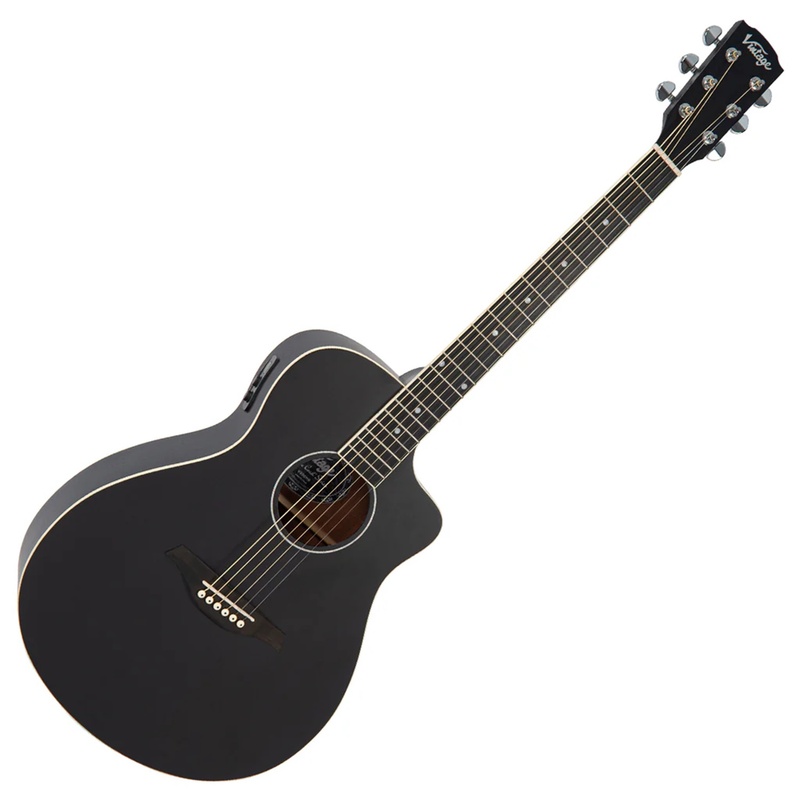 Guitarra Eléctrica Vintage Pacific Coast A/E Gitarra Bk