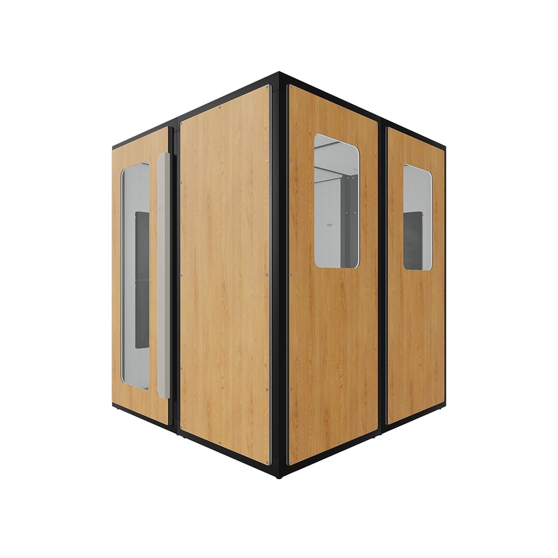 Cabina De Control Vicoustic Vicbooth Ultra Control Room Natural Oak