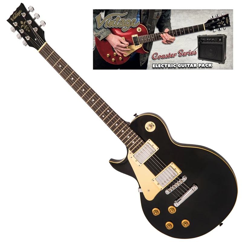 Paquete De Guitarra Vintage V10 Coaster Bk