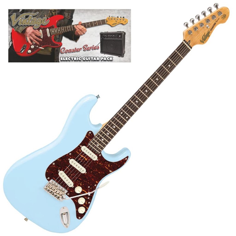 Paquete Gitarra Vintage V60 Coaster Bl
