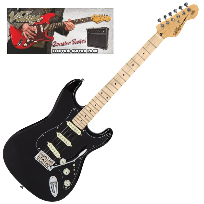 Paquete De Gitarra Vintage V60 Maple Coaster Bk