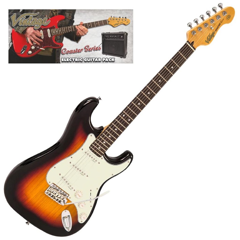 Pack De Guitar Vintage V60 Coaster 3 Tone Sunburst