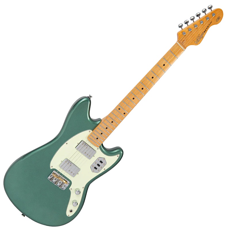 Guitarra Eléctrica Vintage Revo Colt Hh Twin Ht Met Sherwood Green