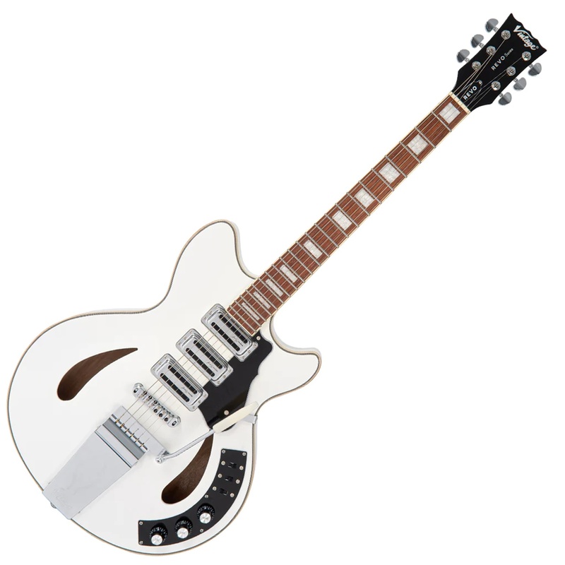 Guitarra Semi-Acústica Vintage Revo Custom Supreme Wh
