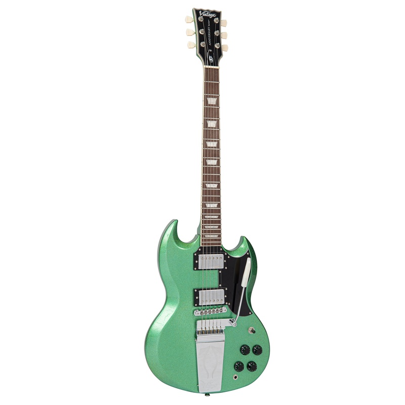 Guitarra Eléctrica Vintage Vs6-30Th Green Metalflake