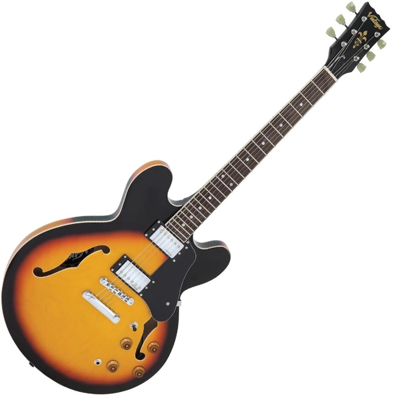 Guitarra Semi-Acoustica Vintage Vsa500 Sunburst