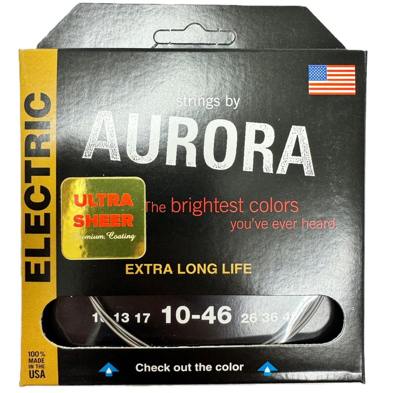 Cuerdas Gitarra Eléctrica Aurora Strings Ultra-Sheer 10-46 Clearcoat