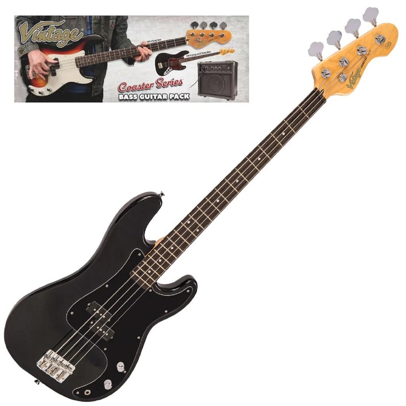 Bass Gitarra Vintage V40 Coaster Bass Pack Bk