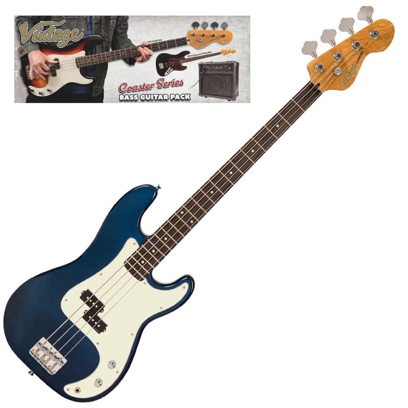 Bass Gitarra Pack Vintage V40 Coaster Blue