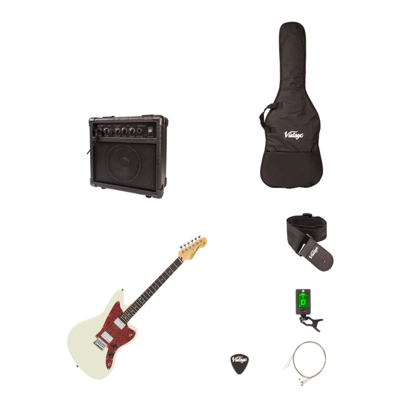 Paquete Gitarra Eléctrica Vintage V50 Coaster Series Wh