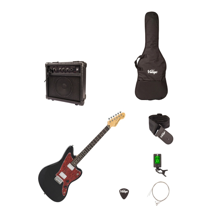 Guitarra Eléctrica Vintage V50 Coaster Series Pack Bk