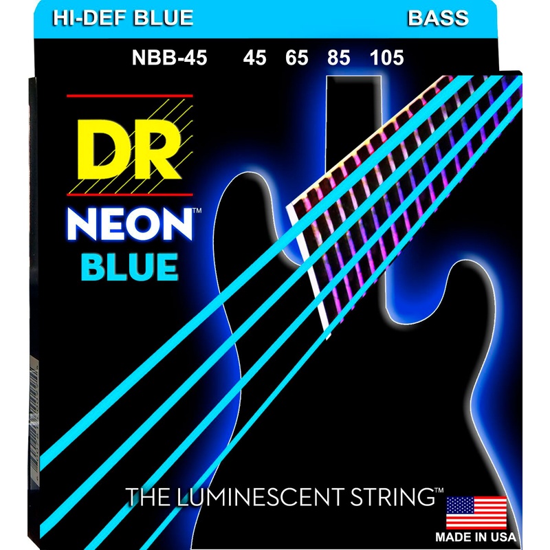 CUERDAS BAJO DR NBB-45 NEON BLUE 45-65-85-105