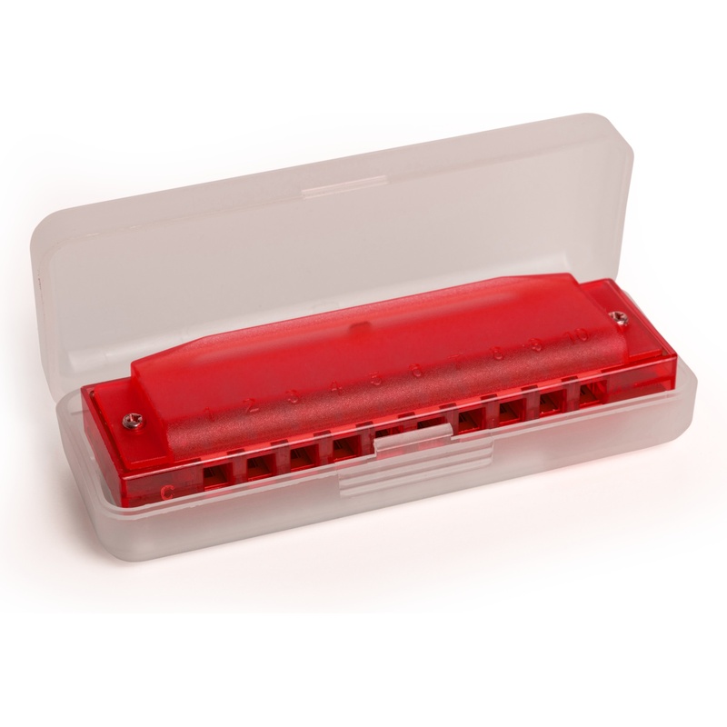 ARMÓNICA DIATÓNICA HOHNER TRANSLUCENT HARP RED HARDCASE
