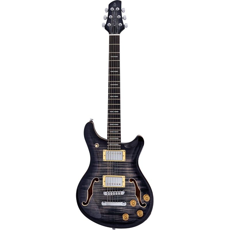 GUITARRA ELÉCTRICA SIRE GUITARS Q7 HOLLOW TBK TRANS BK
