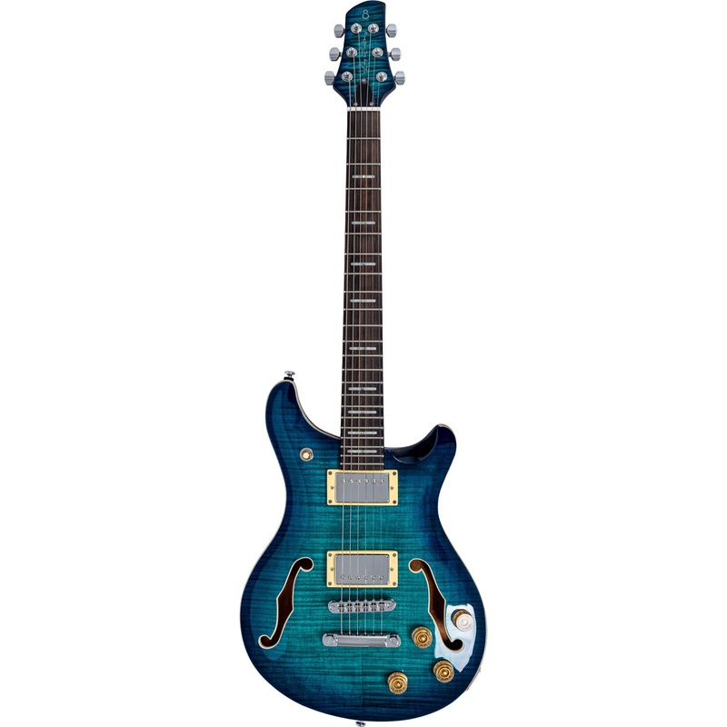 GUITARRA ELÉCTRICA SIRE GUITARS Q7 HOLLOW TBL TRANS BL