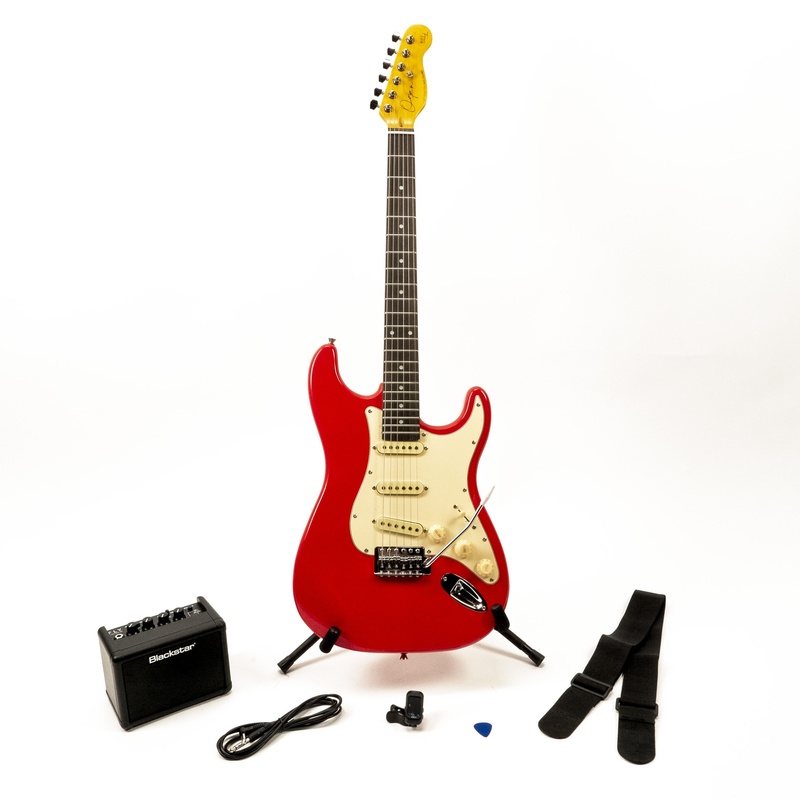 PACK DE GUITARRA ELÉCTRICA OQAN RIFF SERIES QGE-RST2 RD