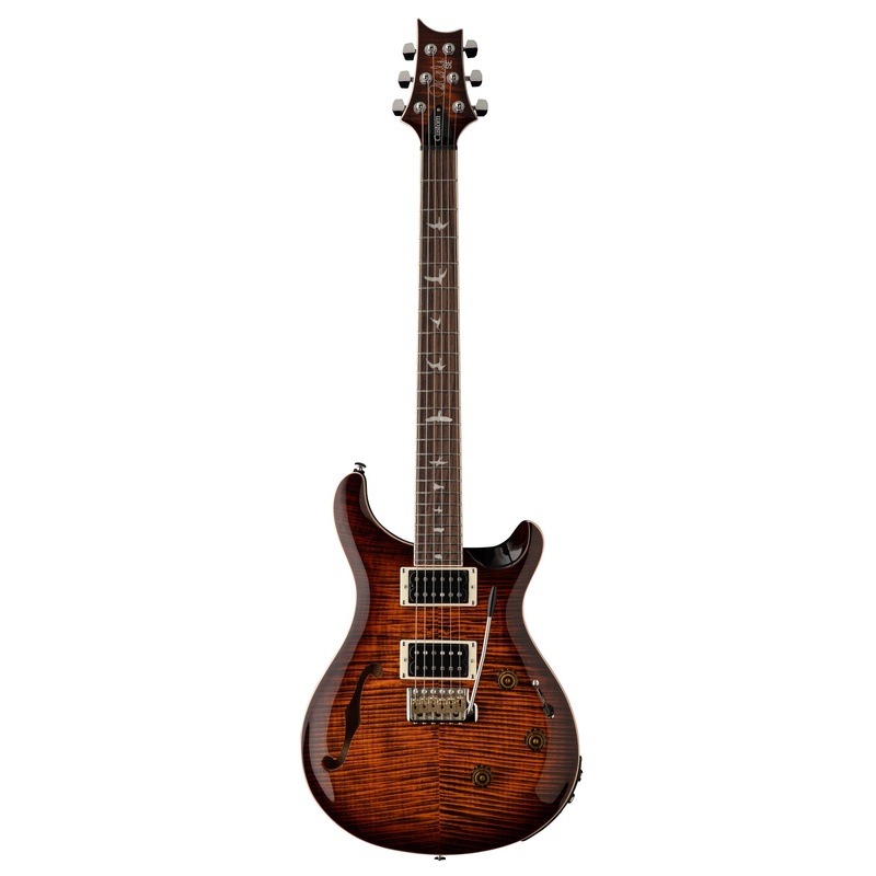 GUITARRA SEMI-HOLLOW PIEZO PRS SE CUSTOM 24 ORANGE TIGER SMOKE BURST
