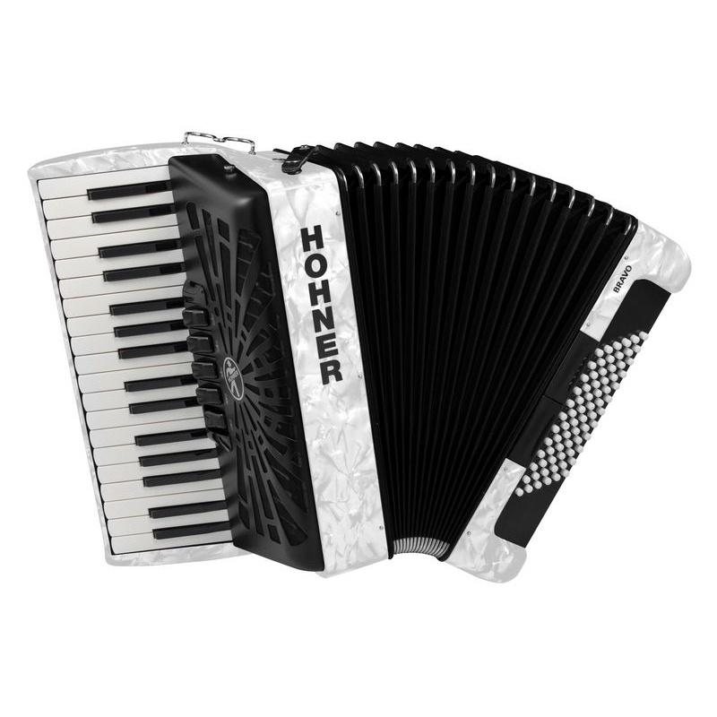 ACORDEÓN DE PIANO CROMÁTICO HOHNER BRAVO III 72 WH A16612 SILENTKEY