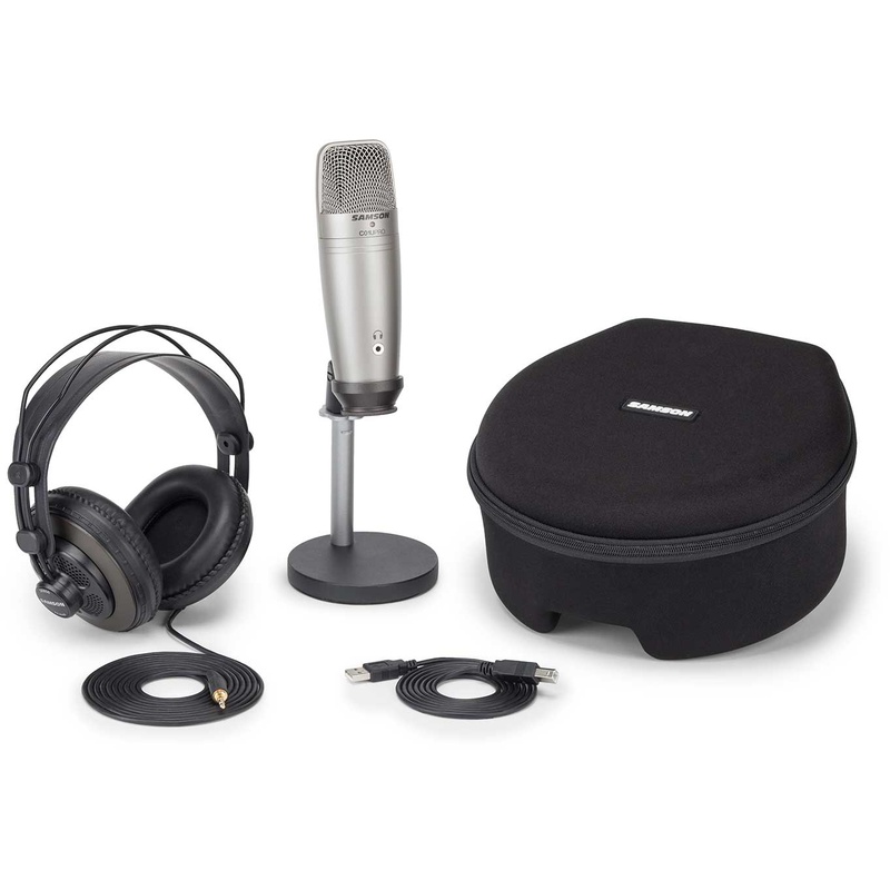 MICRÓFONO USB PODCAST SAMSON C01 PRO PACK