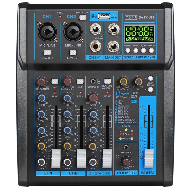 MESA DE MEZCLAS OQAN Q4 FX USB