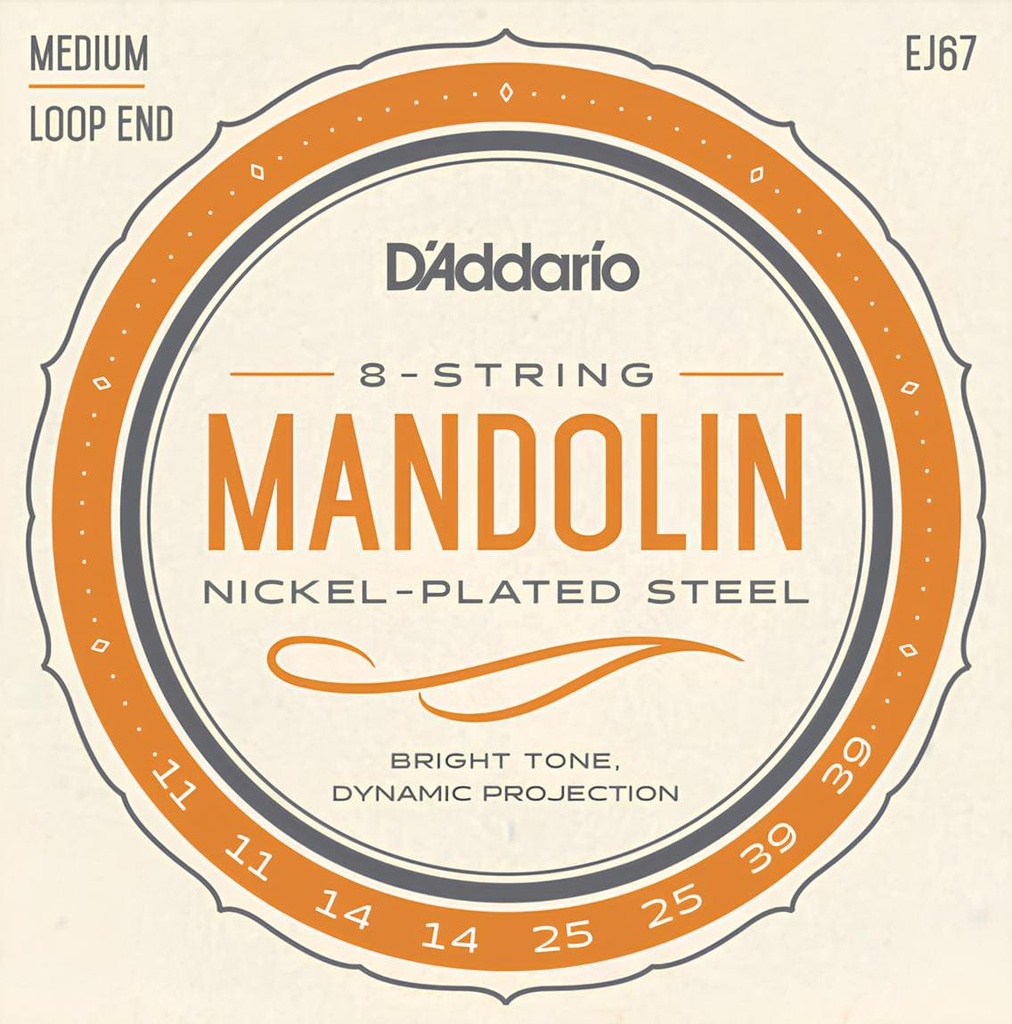 Juego Cuerdas Mandolina D'Addario Ej-67