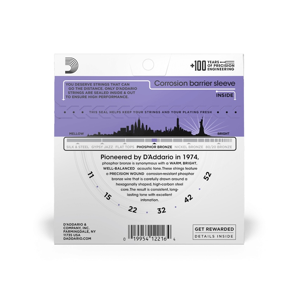 Juego Cuerdas Acústica D'Addario EJ-26 (011-052)