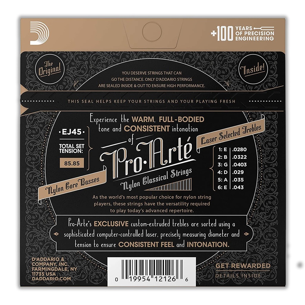 Juego Cuerdas D'Addario Ej-45 Tensión Normal