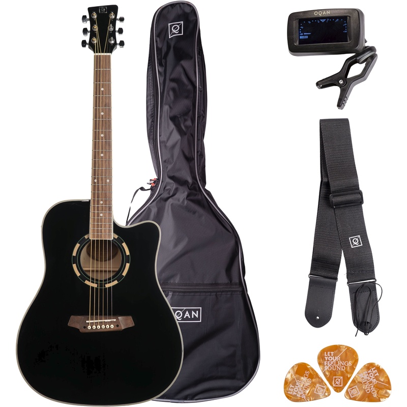 Guitarra Acustica Oqan Qga-51Ce Acoustic Pack Bk