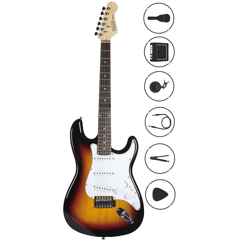 Guitarra Eléctrica Pack Oqan Qge-St25 Sb